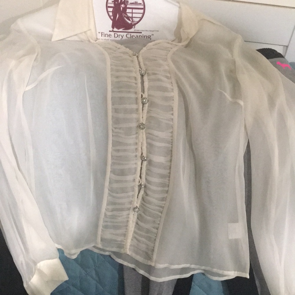 Button down shirt with crystals